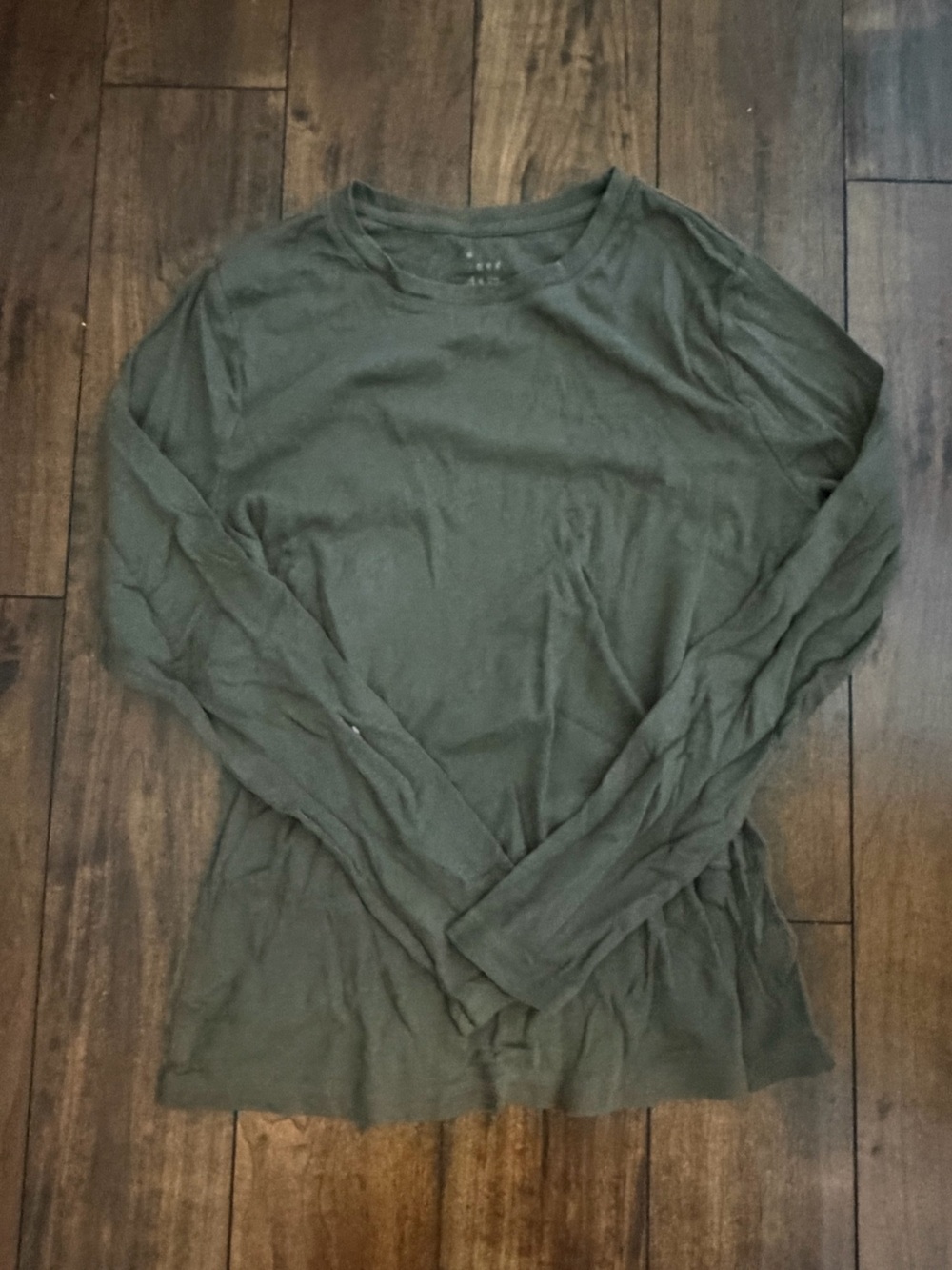 a new day Olive Green Long-Sleeve Crewneck Top